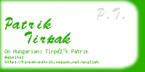 patrik tirpak business card